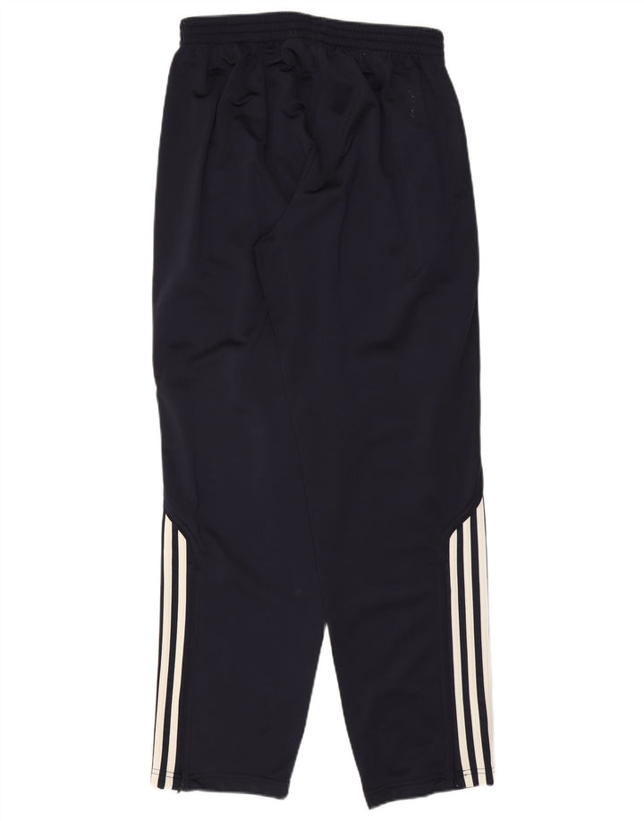 Calças de treino masculinas Adidas UK 40/42 poliéster azul marinho médio
