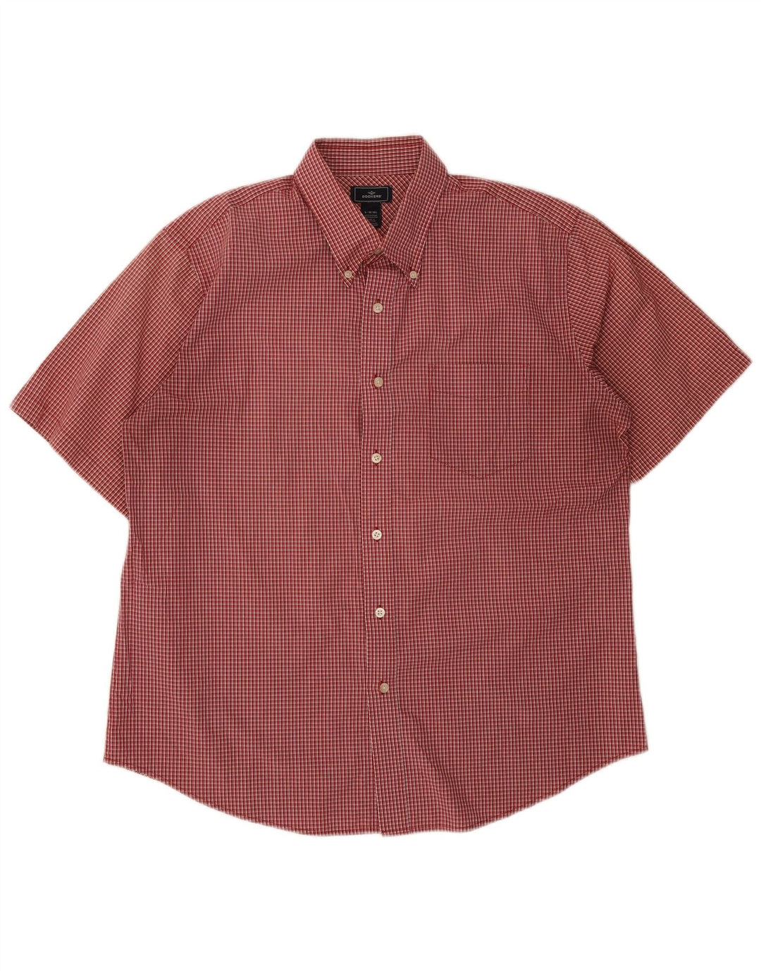 Camisa masculina Dockers de manga curta e ajuste regular tamanho 16 1/2 grande algodão vermelho