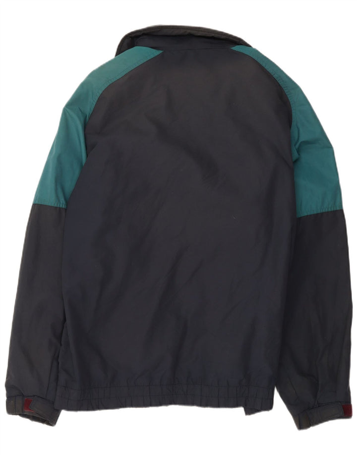 Jaqueta de esqui alta Columbia masculina UK 40 grande bloco colorido azul marinho