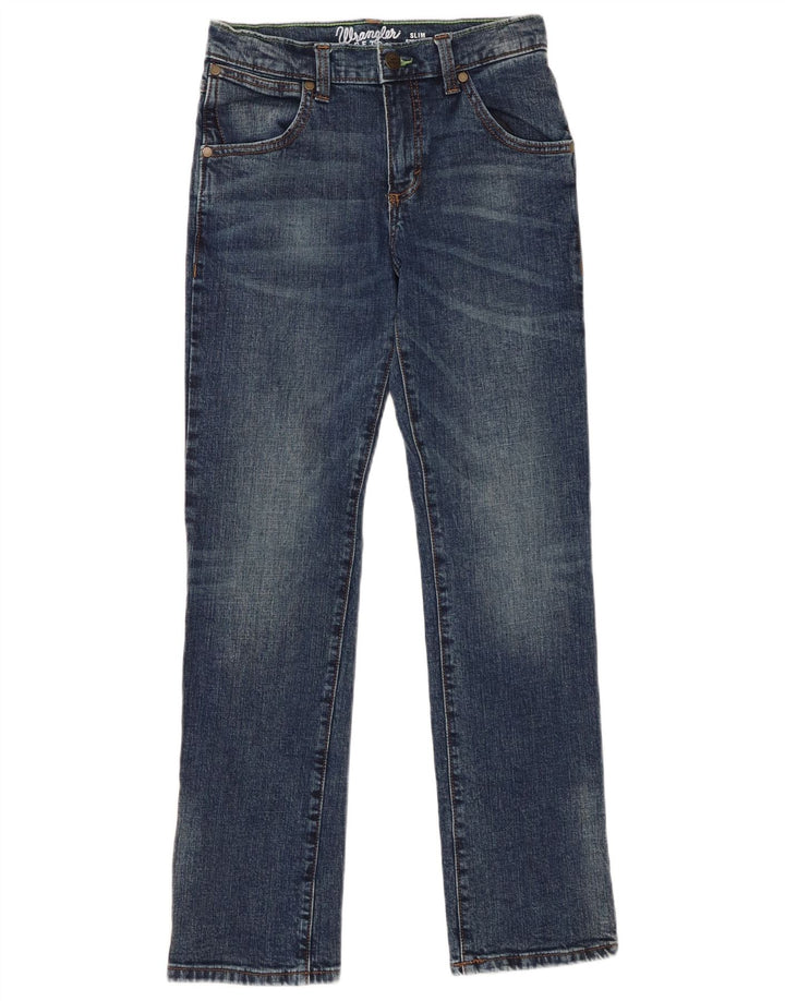 WRANGLER Meninos Retro Slim Straight Jeans 13-14 Anos W26 L29 Azul Algodão