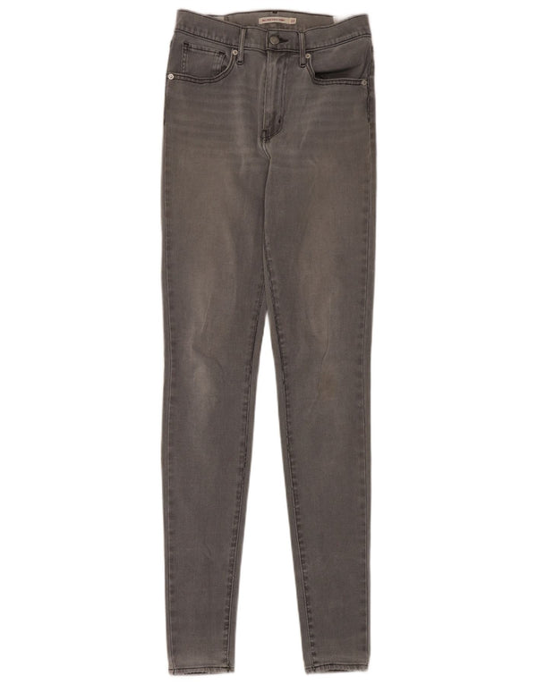 Calça jeans feminina Levi's Mile High Super Skinny W27 L34 cinza algodão