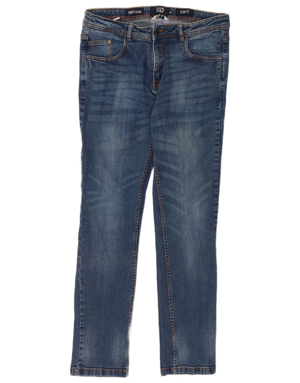 Dack's Mens Slim Jeans IT 48 Médio W32 L30 Azul Algodão
