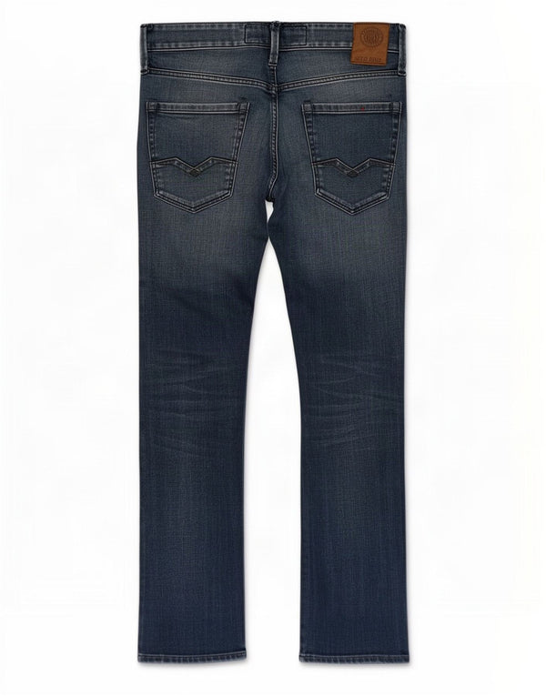 Replay Mens Waitom Straight Jeans W31 L30 Azul Algodão