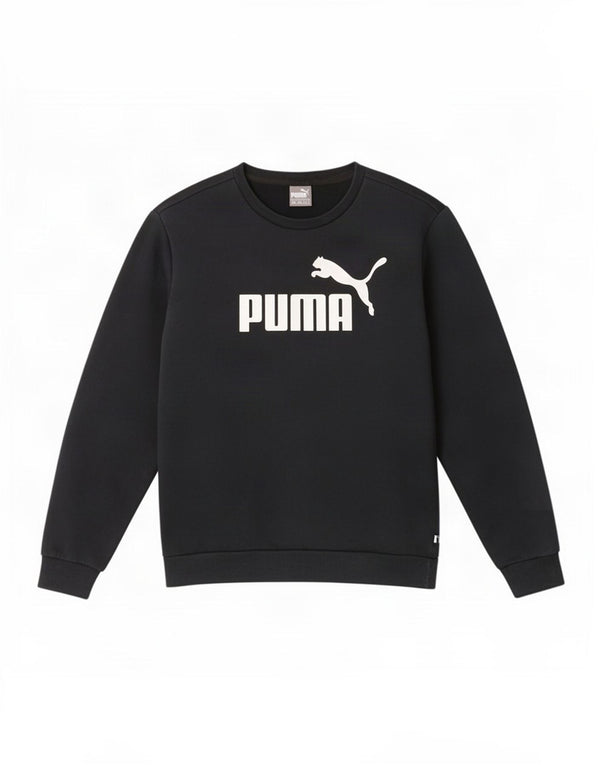 Puma Mens Graphic Moletom Jumper Médio Algodão Preto
