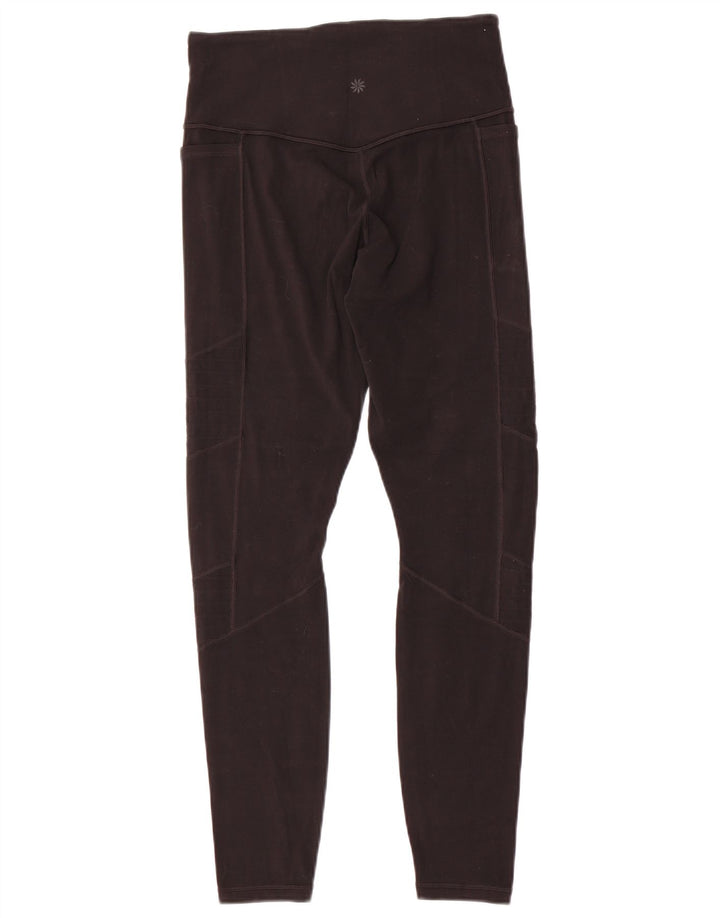 Leggings femininos ATHLETA UK 10 pequenos nylon preto