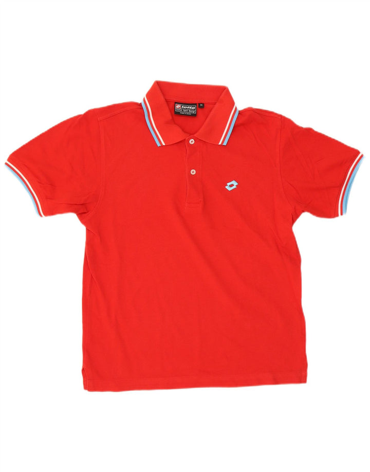 Camisa polo masculina Lotto listrada vermelha média