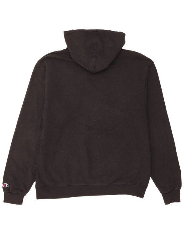 Jumper masculino com capuz gráfico Champion grande algodão preto
