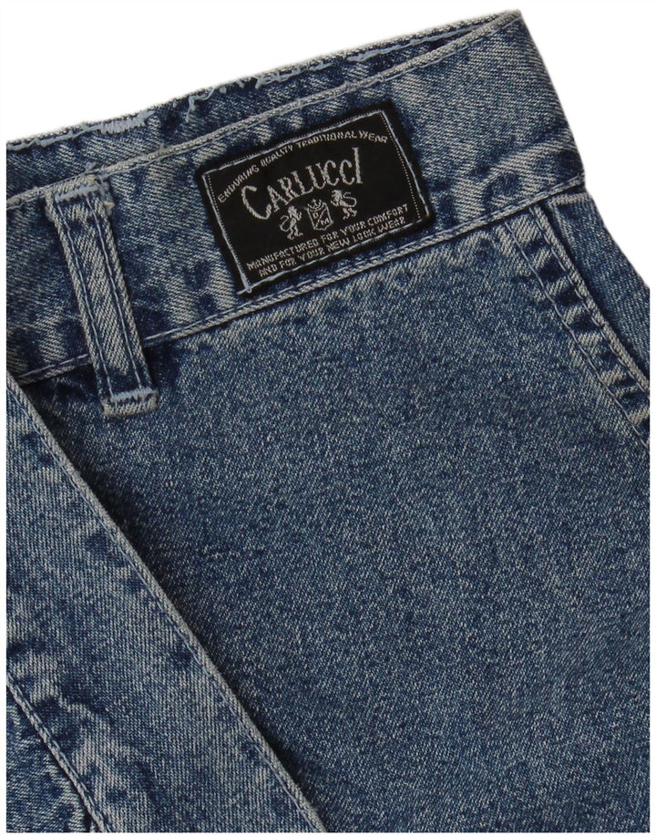 Saia jeans feminina CARLUCCI W34 grande azul paisley