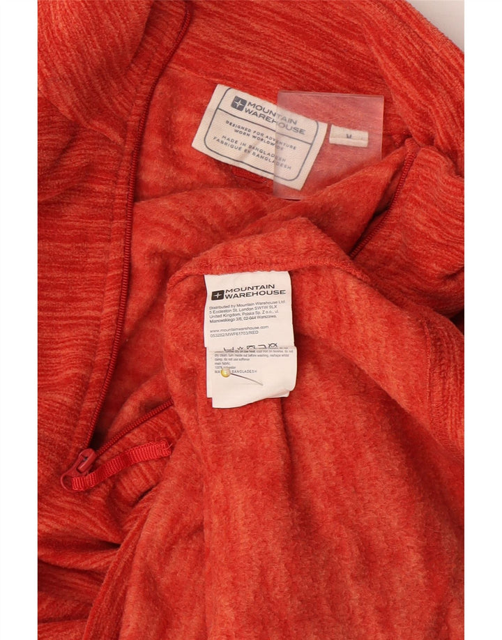 Suéter de lã masculino Mountain Warehouse com zíper e gola média laranja salpicado