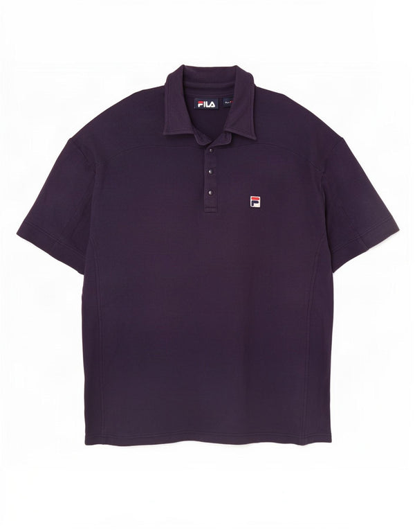 Camisa polo masculina Fila XL azul marinho algodão