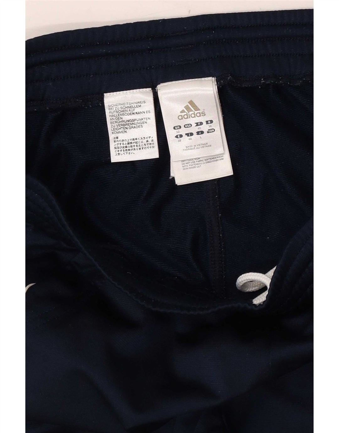 Calça de treino feminina Adidas Joggers UK 12 médio azul marinho poliéster