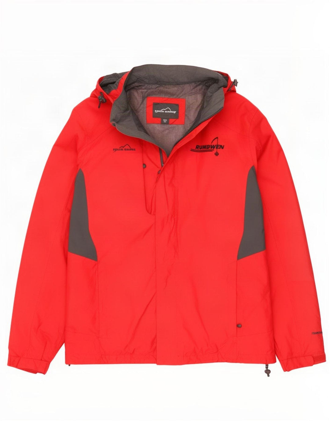 Jaqueta corta-vento masculina Eddie Bauer 2XL poliéster colorblock vermelho