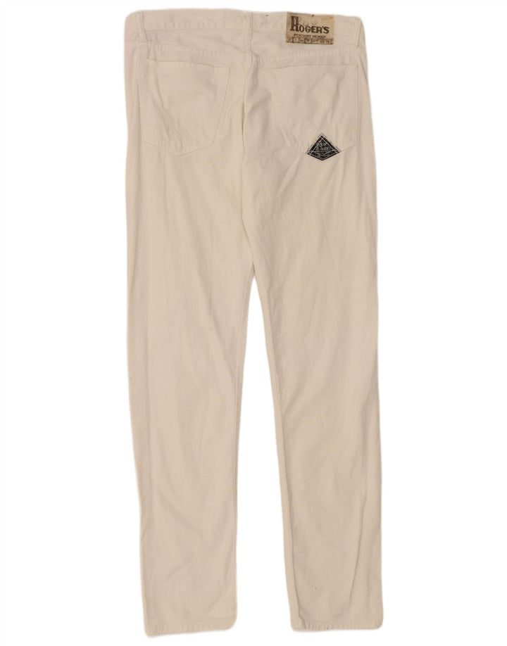 ROY ROGERS Calça jeans masculina slim W36 L34 algodão branco