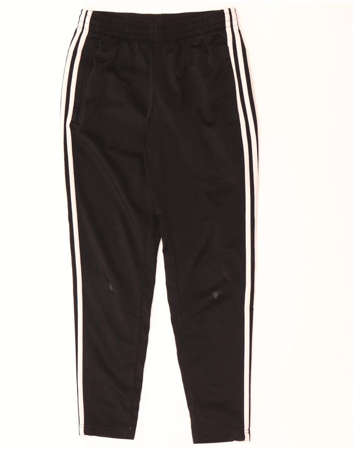 Calça de treino feminina Adidas UK 8/10 pequena poliéster preto