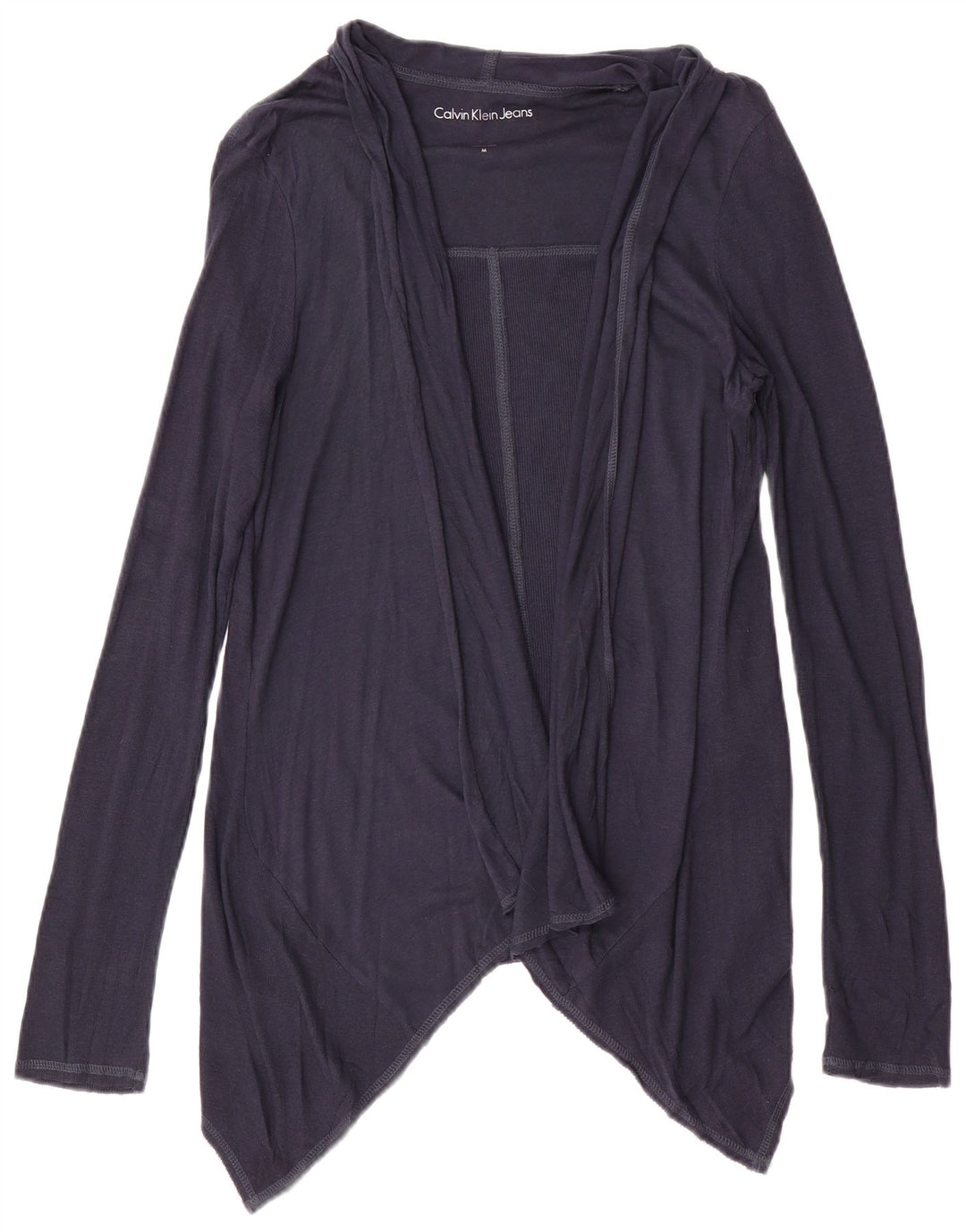 Cardigan feminino Calvin Klein Jeans 14 algodão azul marinho médio