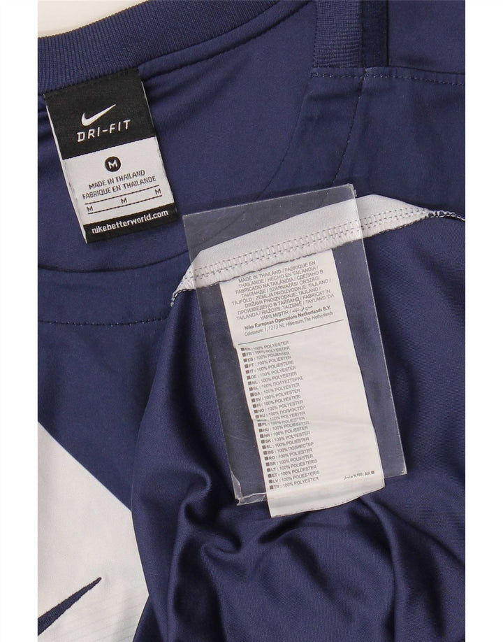 Camiseta Nike Masculina Dri Fit Graphic Top Médio Azul Marinho Colourblock