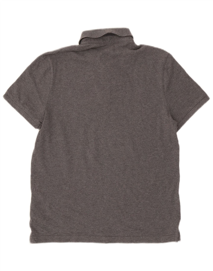 Camisa polo masculina Tommy Hilfiger Regular Fit pequena algodão cinza