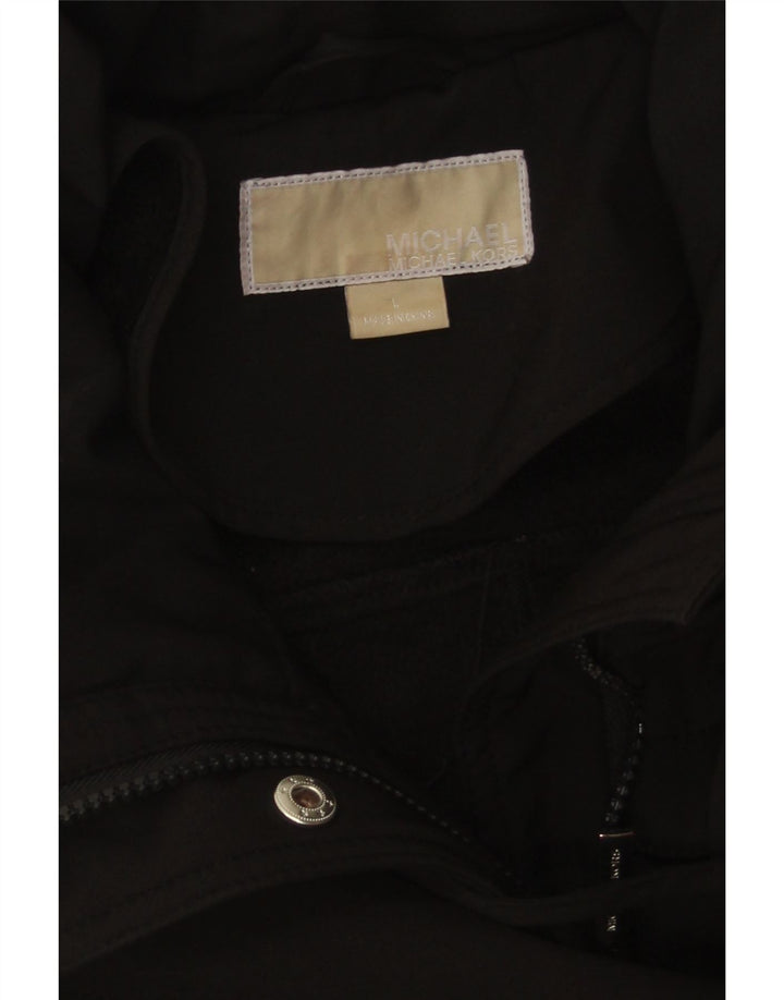 Sobretudo feminino Michael Kors UK 14 grande poliéster preto