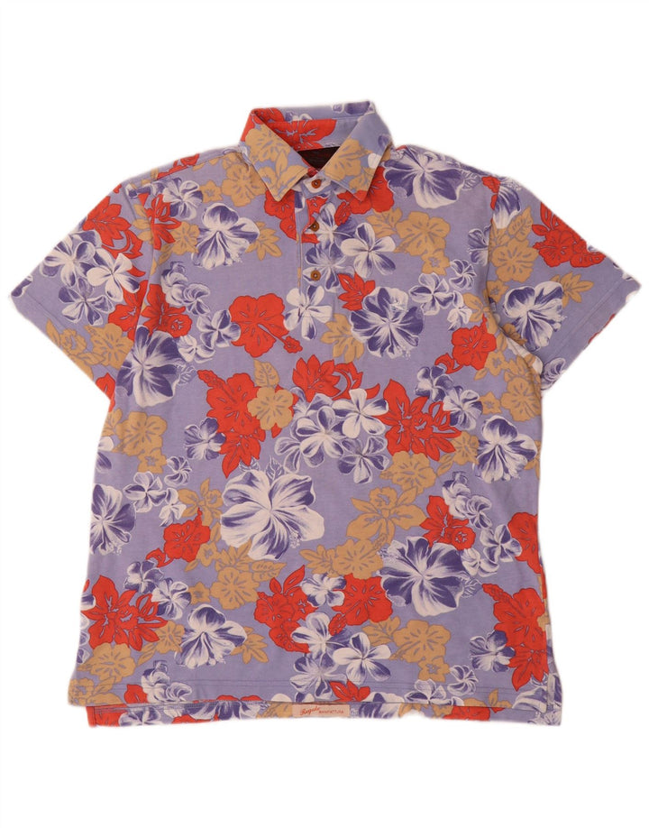 Camisa polo masculina Etro médio roxo floral
