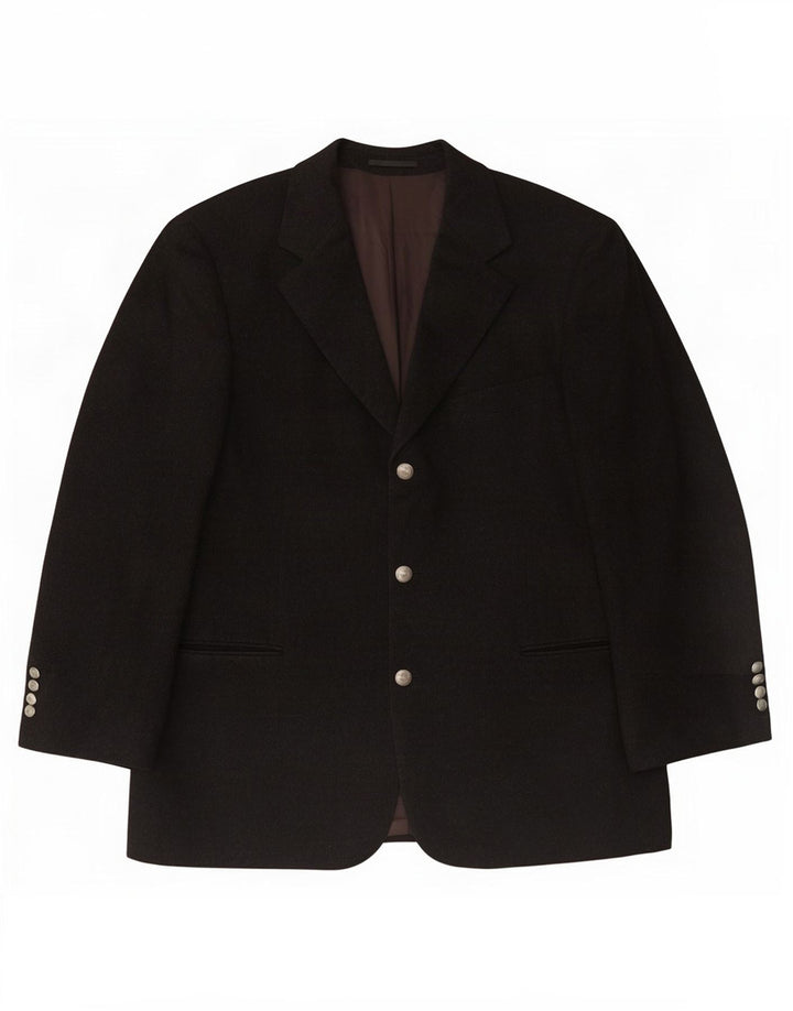 Jaqueta Blazer Masculina Hugo Boss com 3 Botões EU 52 XL Lã Virgem Cinza