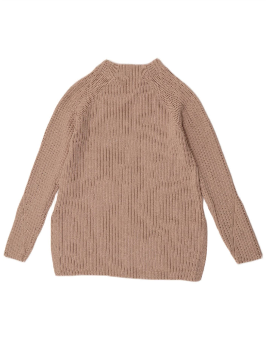 Suéter feminino Marks & Spencer com gola tartaruga XS de algodão bege