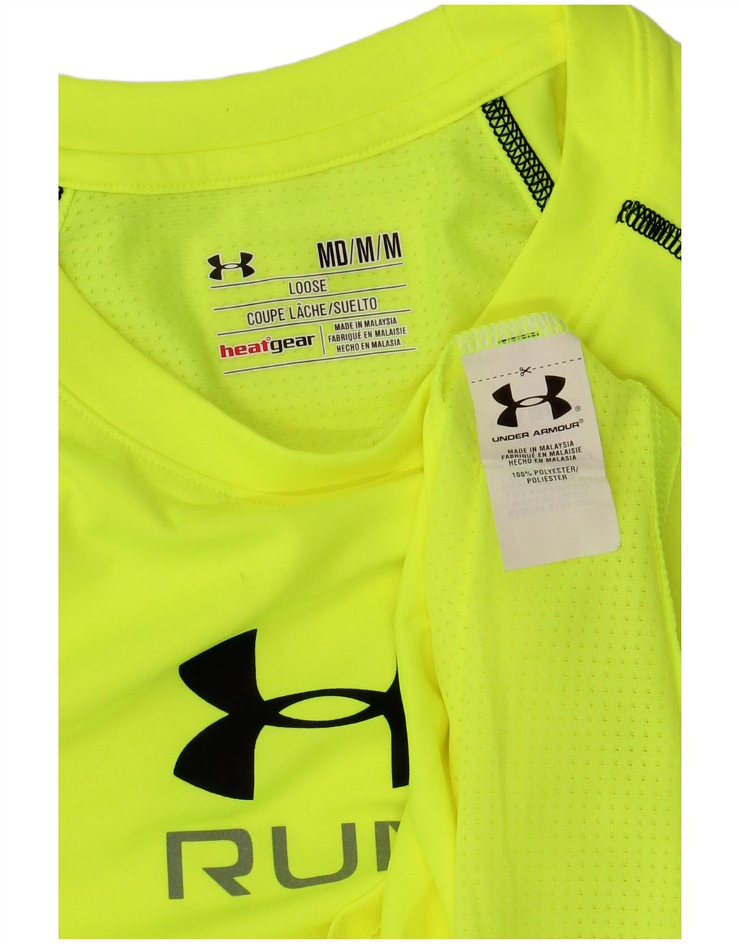 Camiseta masculina Under ARMOR Heat Gear Graphic Top poliéster verde médio