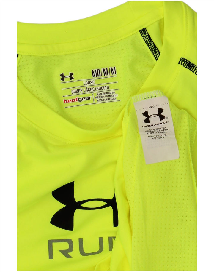 Camiseta masculina Under ARMOR Heat Gear Graphic Top poliéster verde médio
