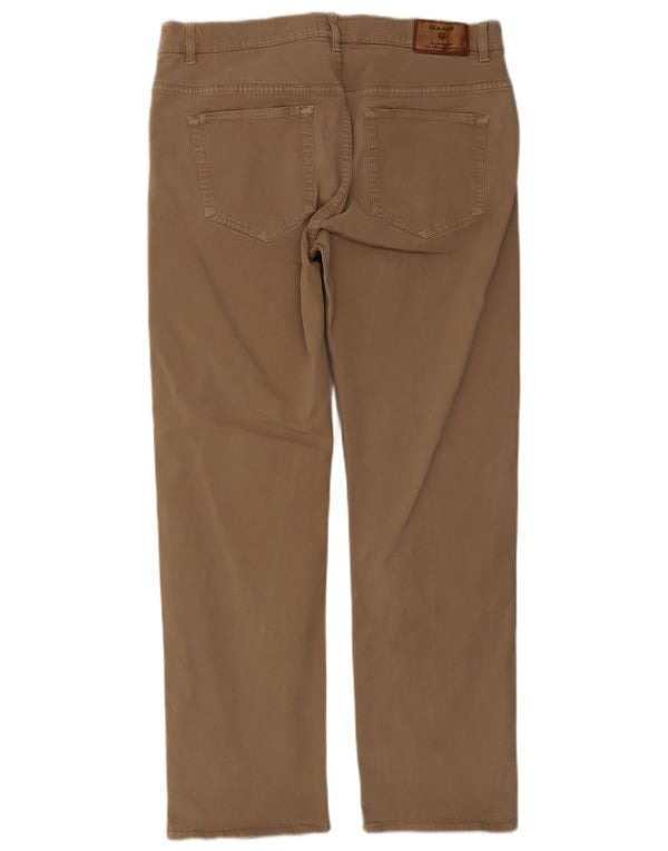 Gant Mens Jason Straight Regular Fit Calça Casual W36 L32 Bege