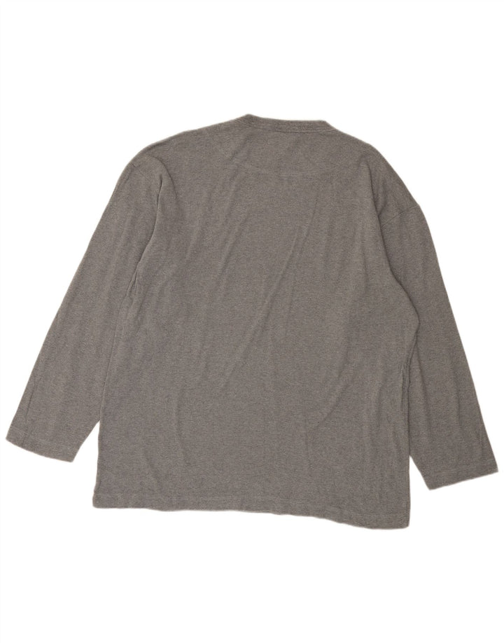 Fila Mens Top Manga Longa XL Cinza Algodão Flecked