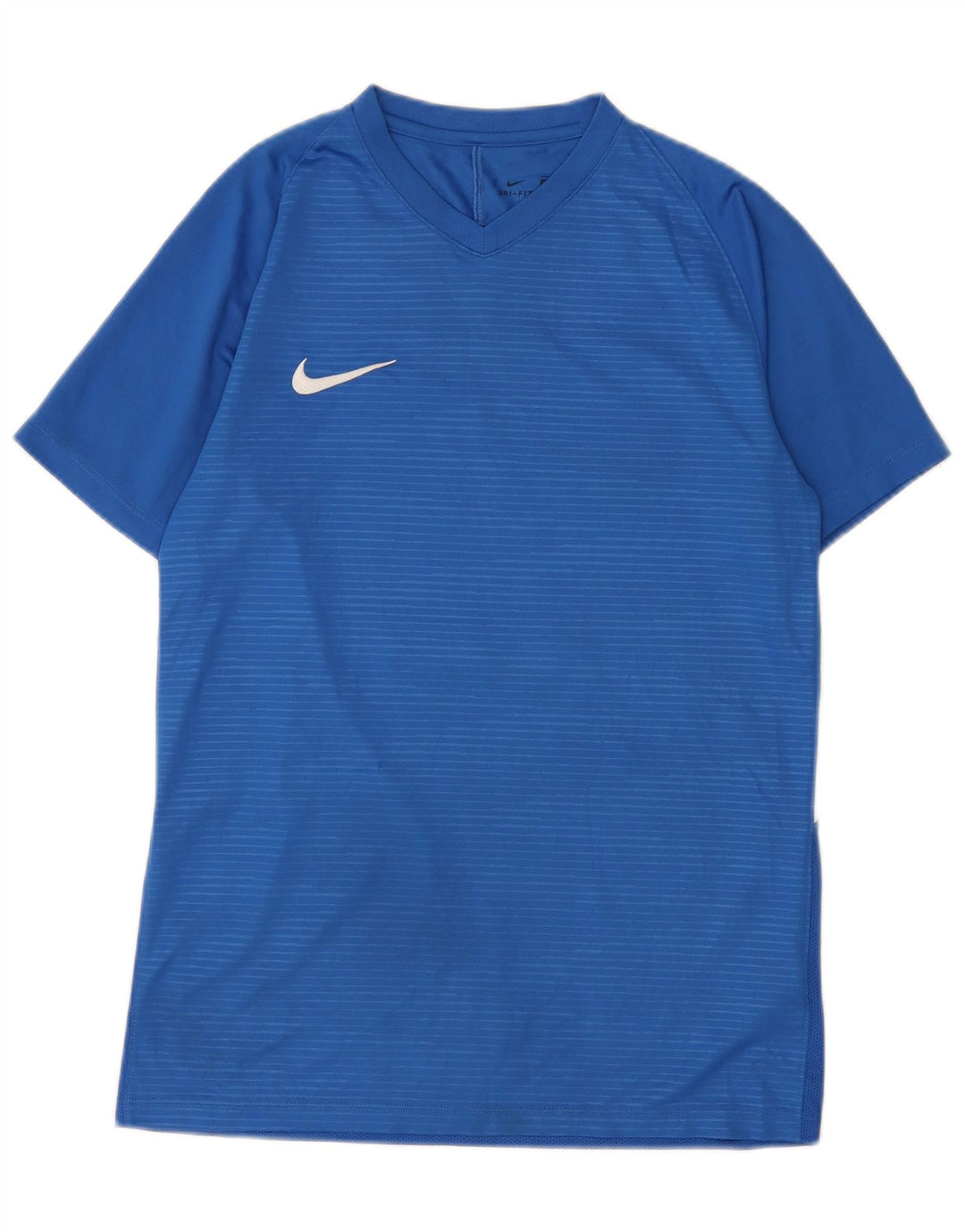 Camiseta Nike Masculina Dri Fit Graphic Top Médio Azul Riscas de Poliéster