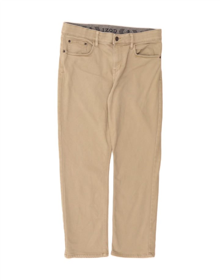 IZOD Mens Regular Fit Straight Casual Trousers W32 L30 Beige Cotton Vintage Izod and Second-Hand Izod from Messina Hembry 