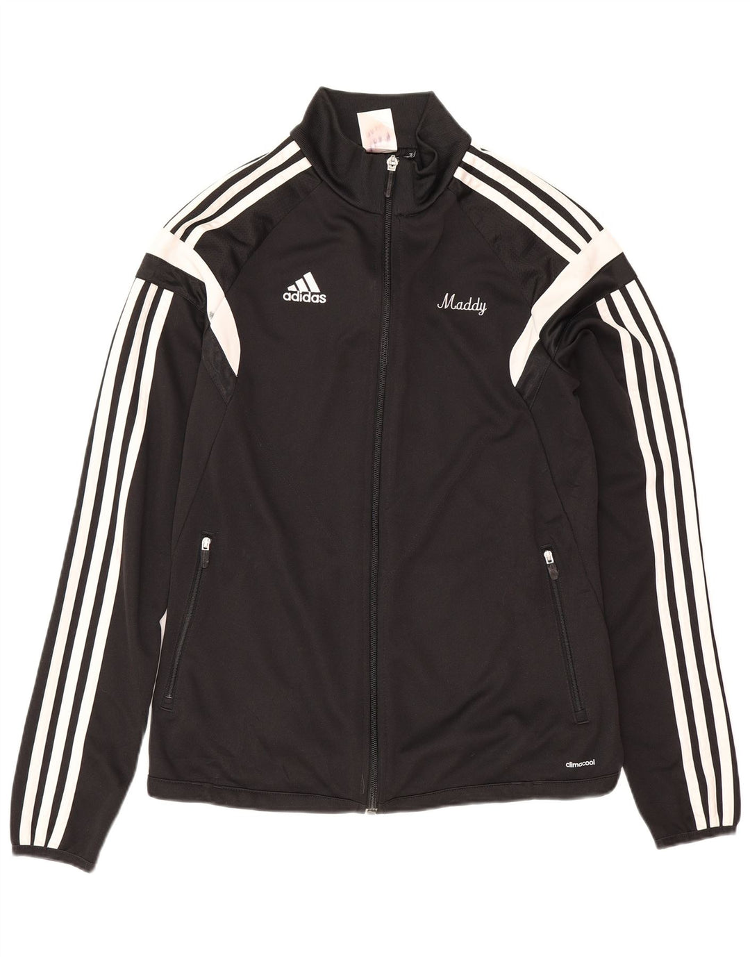 Adidas Womens Climacool Tracksuit Top Jacket UK 8/10 Pequeno Preto