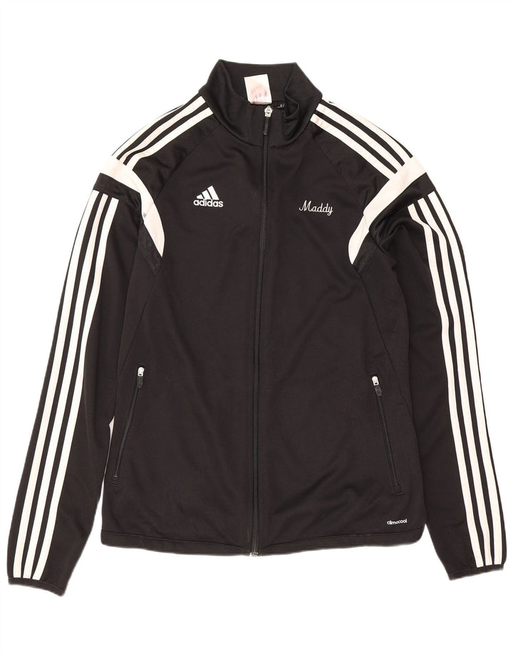 Adidas Womens Climacool Tracksuit Top Jacket UK 8/10 Pequeno Preto