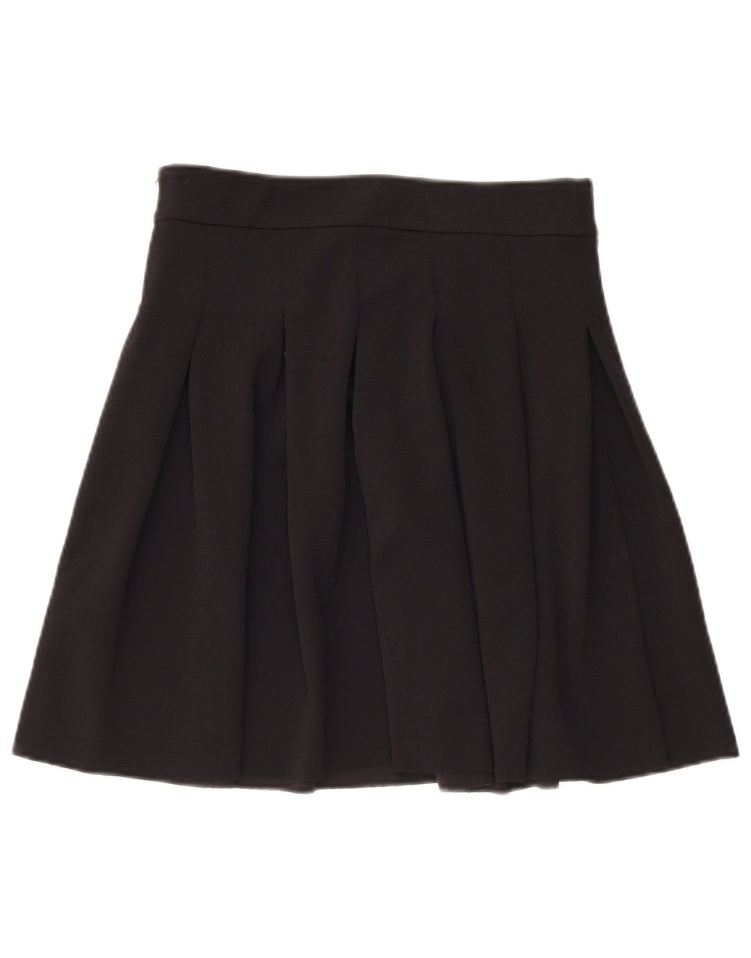 Tommy Hilfiger Mini saia plissada feminina média W28 poliéster preto