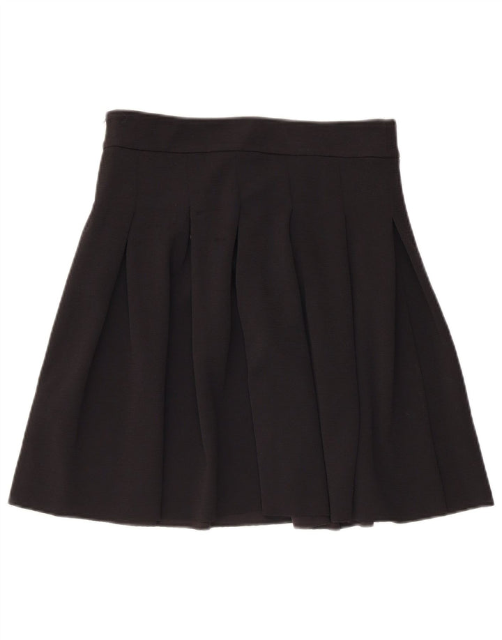 Tommy Hilfiger Mini saia plissada feminina média W28 poliéster preto