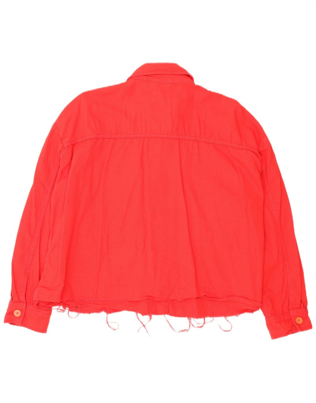 Jaqueta bomber feminina Topshop Petite Crop Oversized Reino Unido 16 grande algodão vermelho