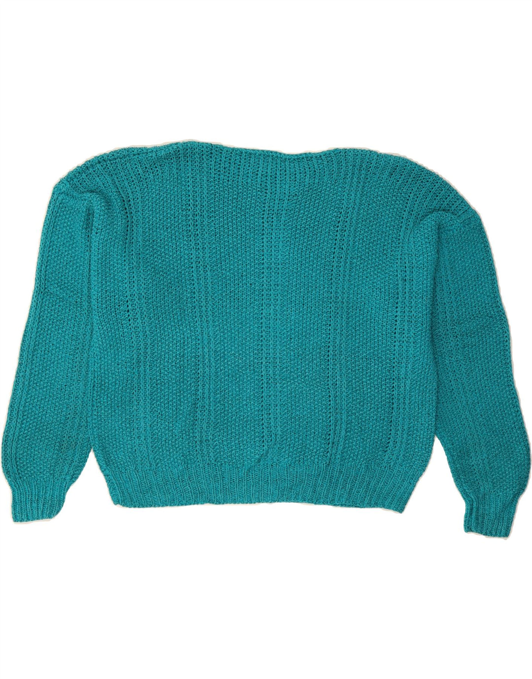 VINTAGE Womens Boat Neck Jumper Sweater UK 18 XL Turquoise Vintage Vintage and Second-Hand Vintage from Messina Hembry 