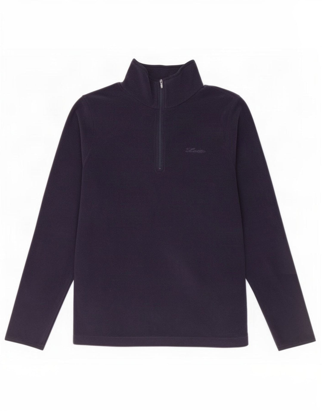 Lotto masculino com zíper e gola de lã, pequeno, azul marinho, poliéster