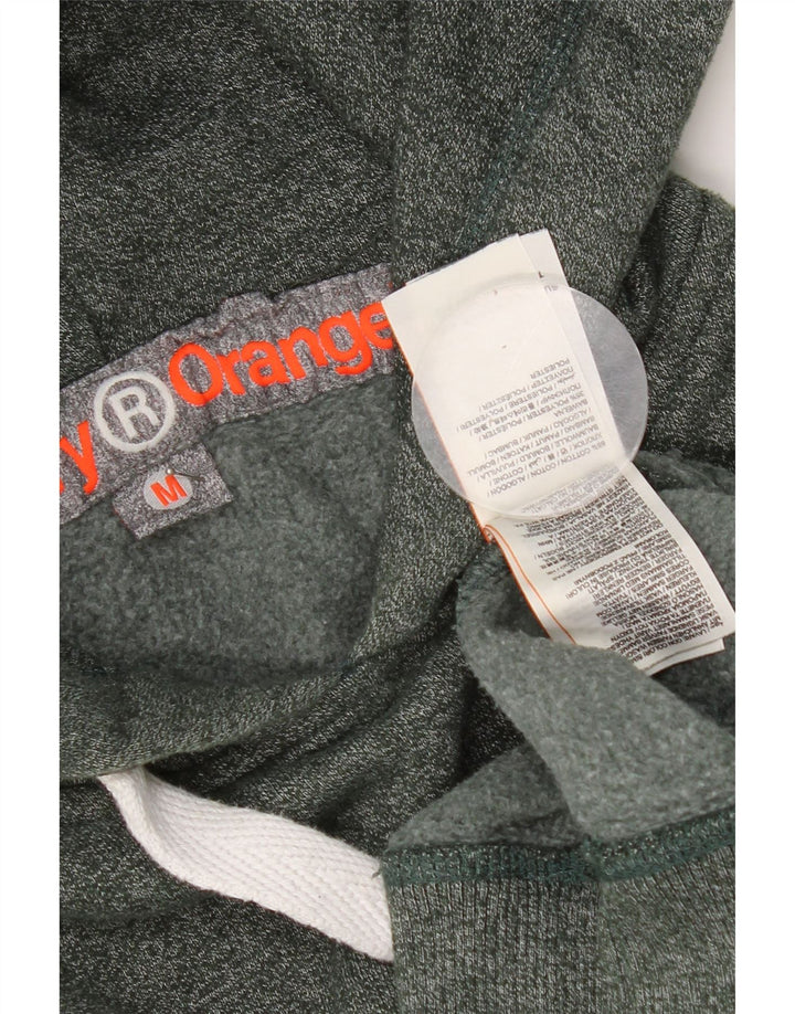 Suéter com capuz masculino Superdry algodão manchado verde médio