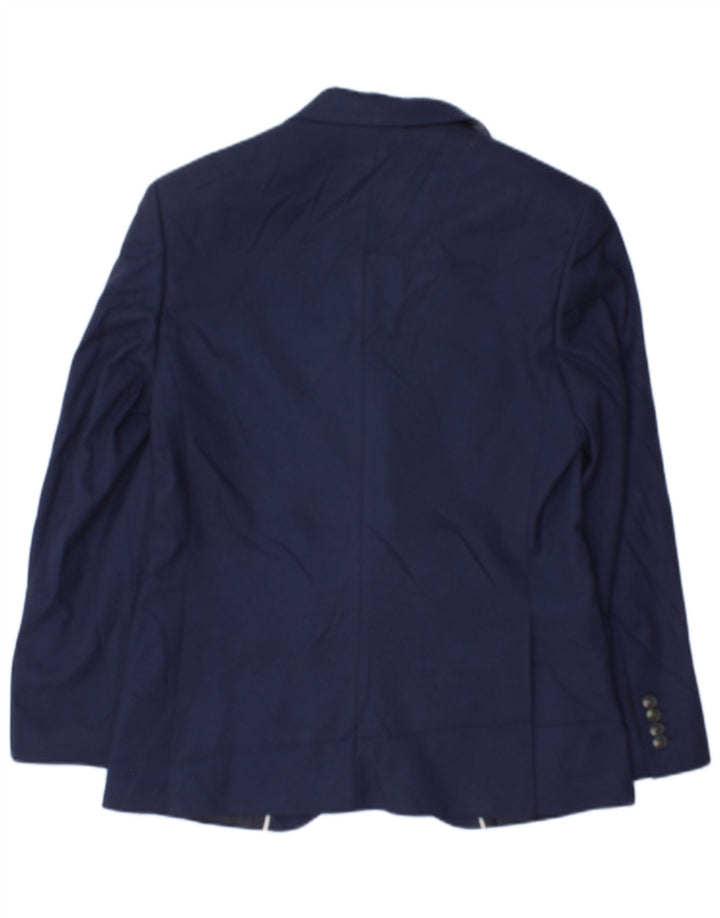 Jaqueta blazer masculina de 2 botões Marks & Spencer Reino Unido 38/40 azul marinho médio