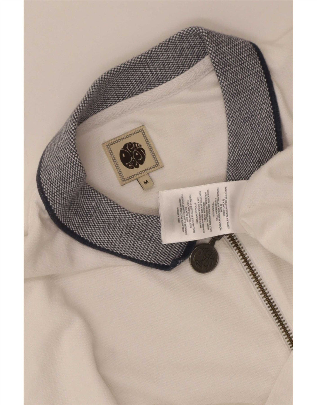 Camisa pólo de rugby masculina Pretty Green de algodão branco médio