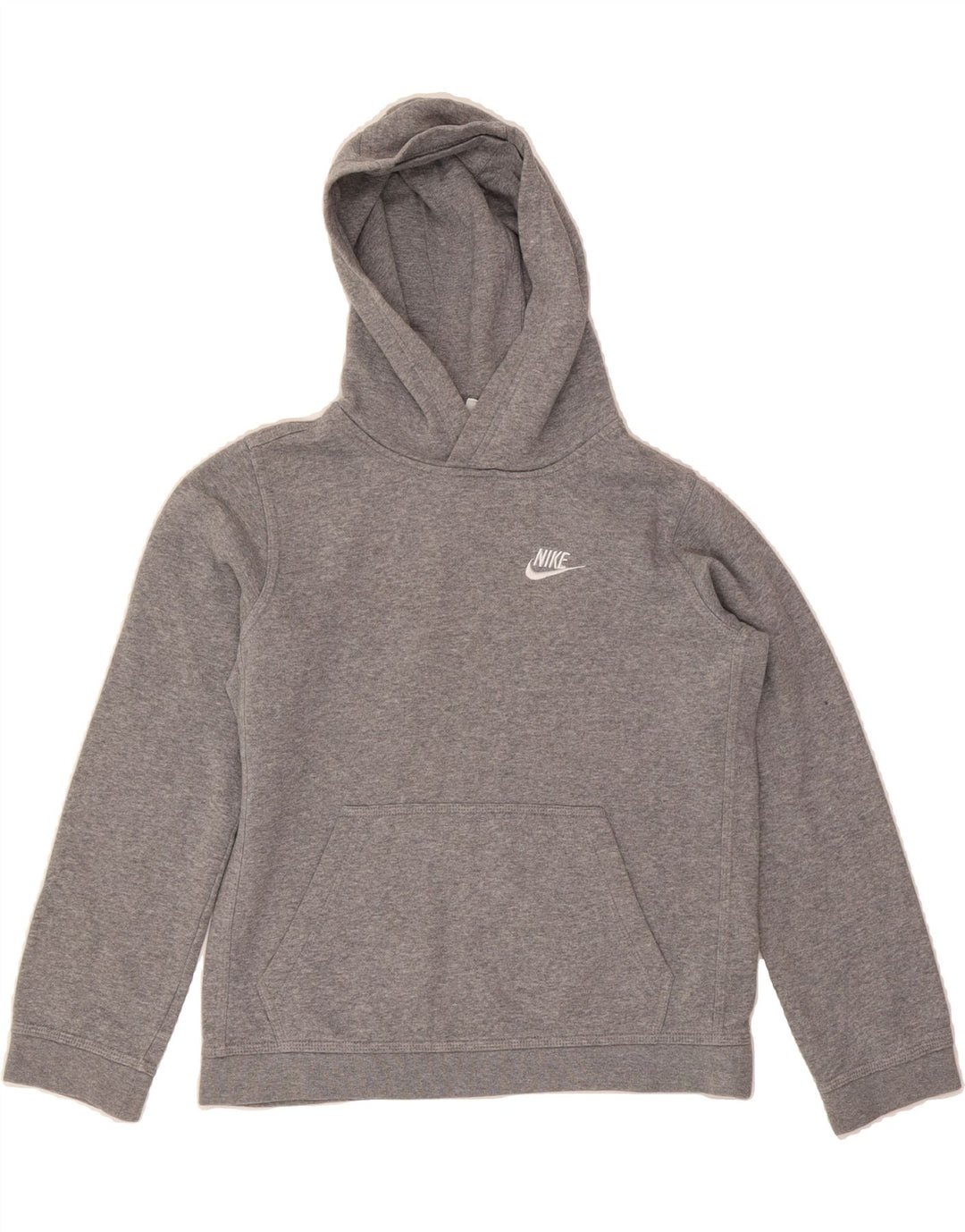 NIKE Boys Hoodie Jumper 12-13 Years Large Grey Cotton Vintage Nike and Second-Hand Nike from Messina Hembry 