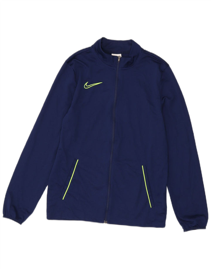 Jaqueta de treino Nike Boys 12-13 anos XL azul marinho poliéster