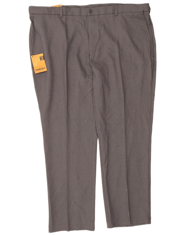 Farah Calça Chino Masculina Reta W48 L31 Poliéster Cinza