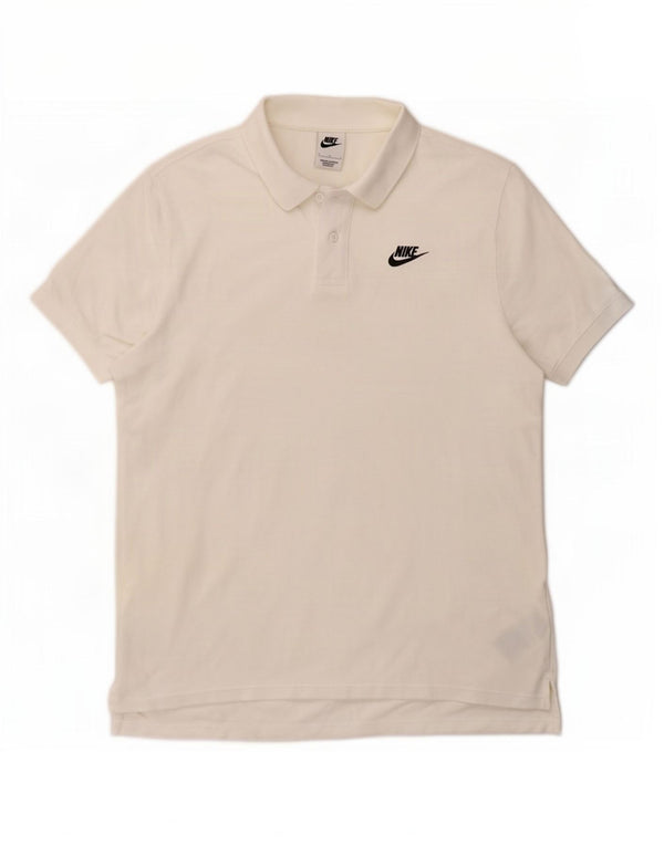 Camisa polo masculina Nike grande algodão branco