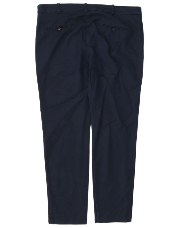 Zara Calça Chino Feminina Slim EU 40 Médio W30 L27 Algodão Azul Marinho