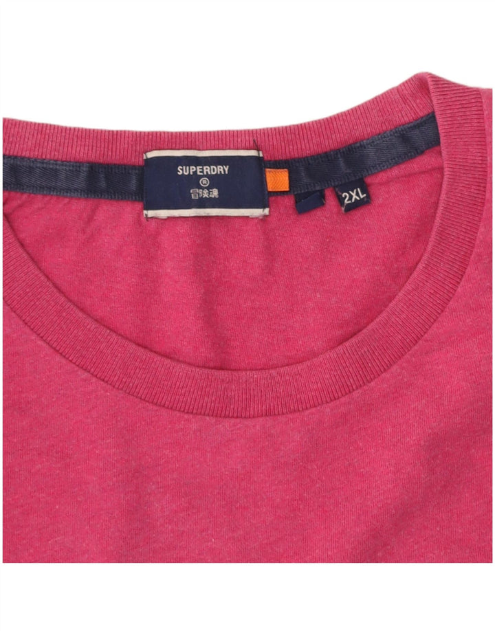 Camiseta masculina SUPERDRY Top 2XL rosa