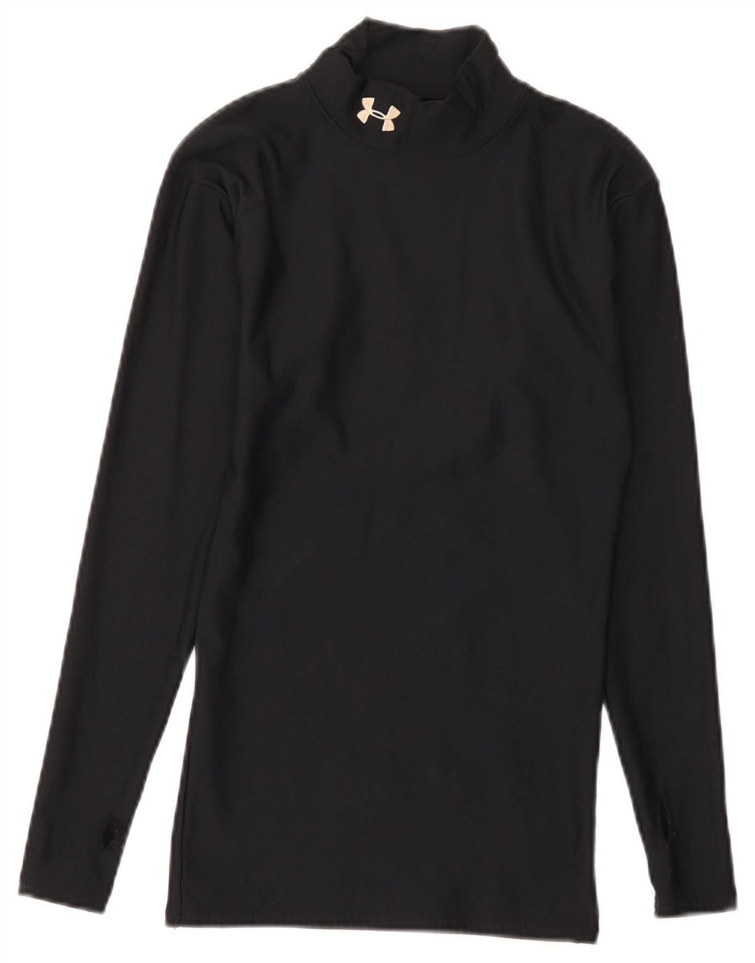Under Armour Feminino Cold Gear Top Manga Longa Reino Unido 8 Pequeno Preto Nylon