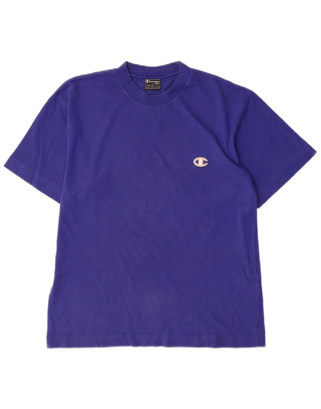 Camiseta masculina Champion pequena azul algodão