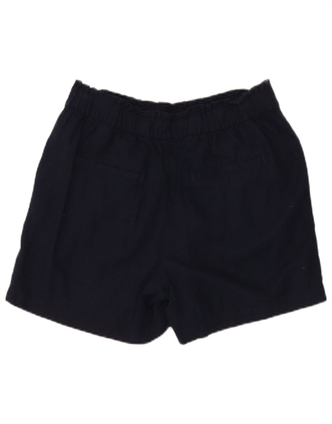 Shorts casuais femininos Marks & Spencer Reino Unido 12 médio W32 linho azul marinho